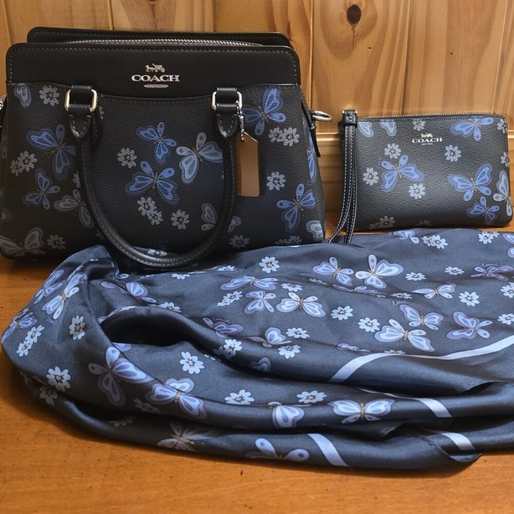 COACH Mini Darcie Carryall Bag - Butterfly Print - Picture 10 of 10